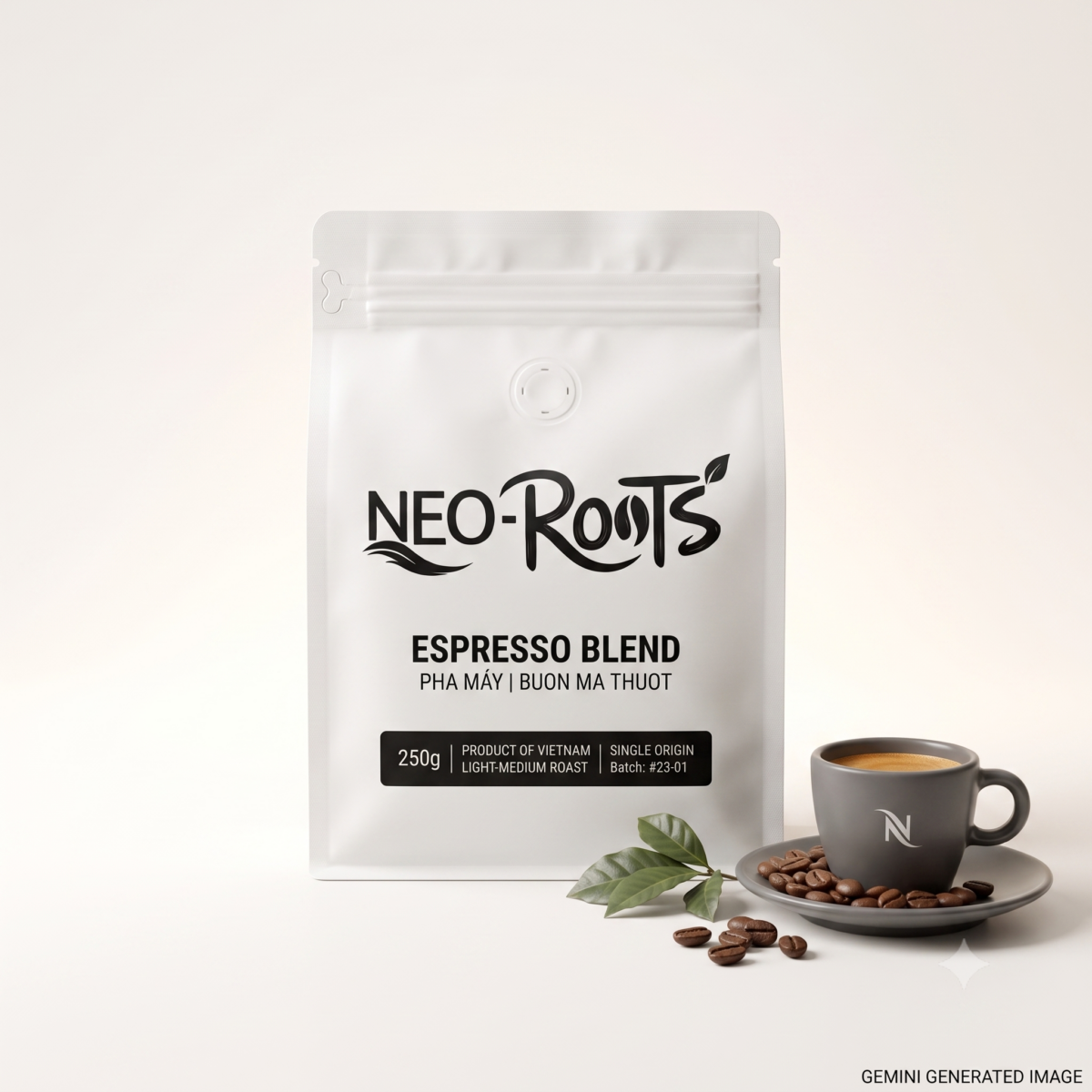 Hạt Cà Phê Pha Máy (Espresso Blend) - Túi 250g
